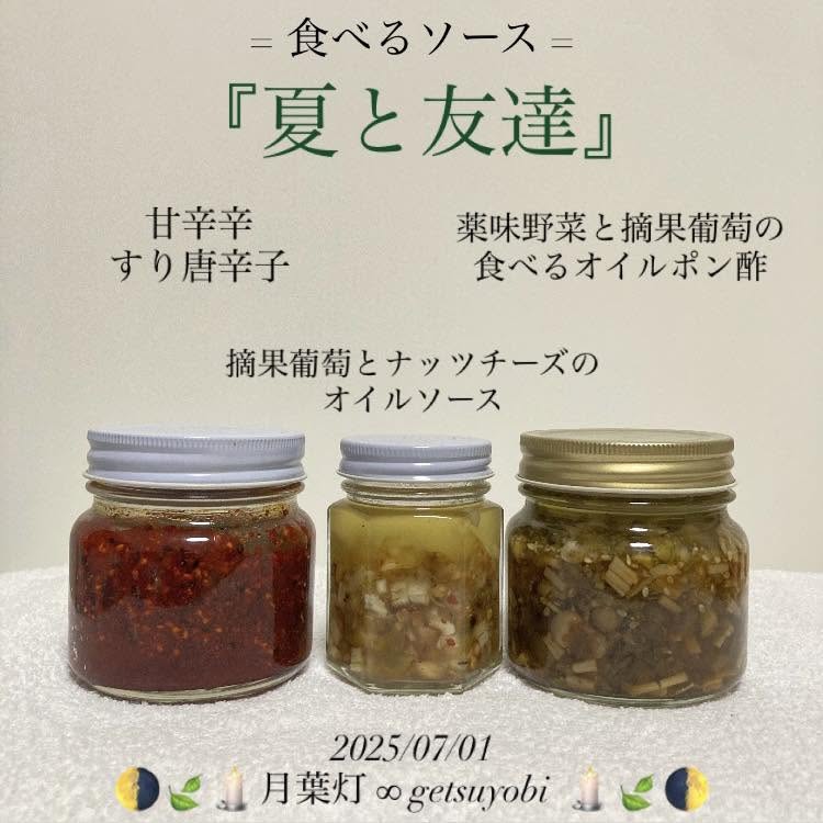 月葉灯・摘果ぶどうの食べるソース